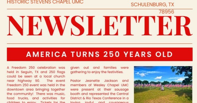July 2026 - Newsletter image