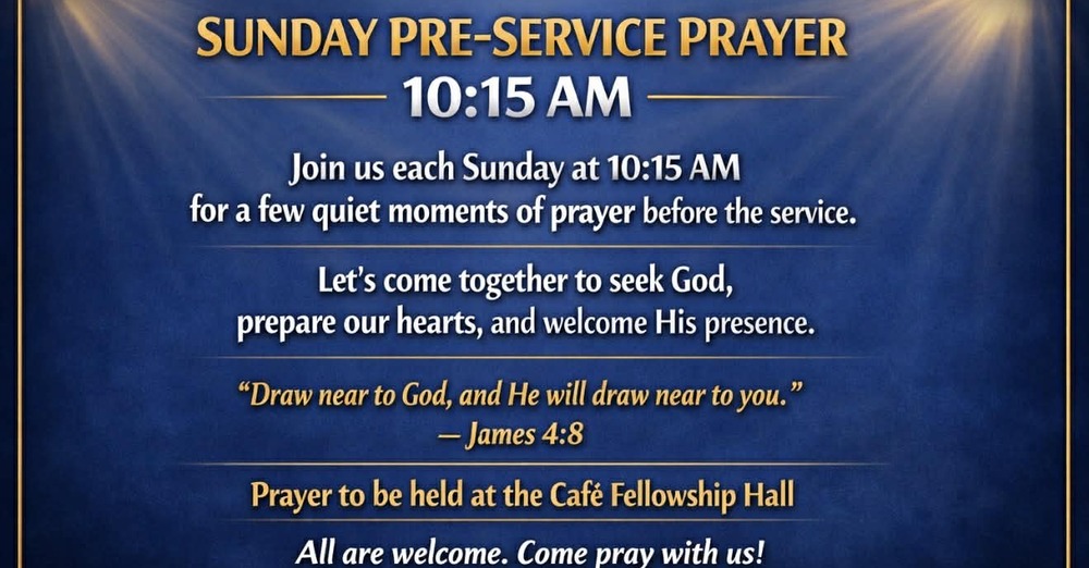 SUNDAY PRE-SERVICE PRAYER