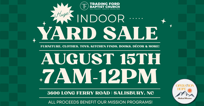 HUGE Benefit Yard Sale