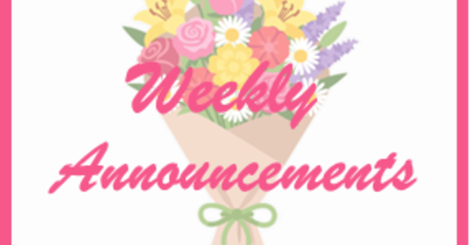 Weekly Announcements