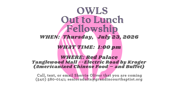 OWLS OUT TO LUNCH