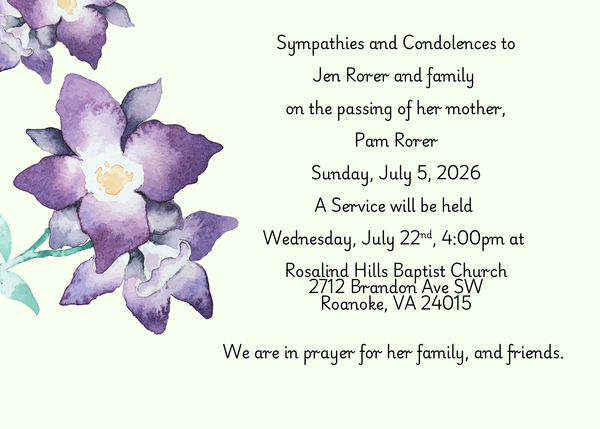 Sympathy and Condolences