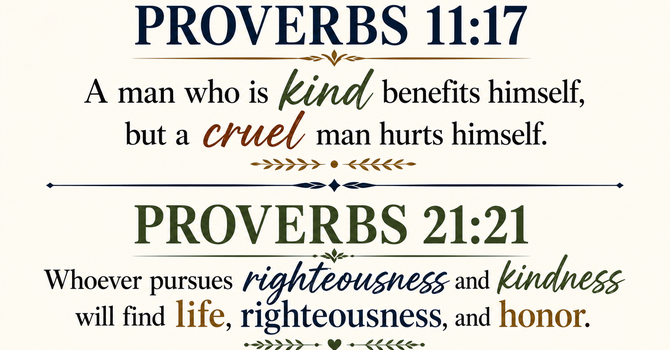 Proverbs 11:17 & Proverbs 21:21  image