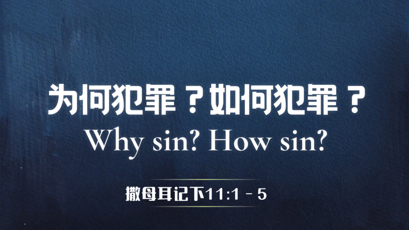 为何犯罪?如何犯罪? Why sin? How sin?