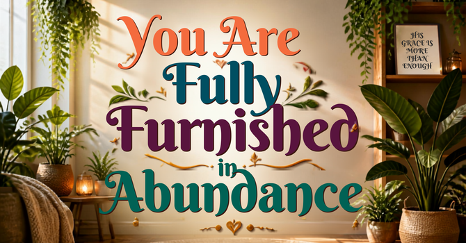 You Are Fully Furnished in Abundance