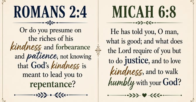 Romans 2:4  &  Micah 6:8  image