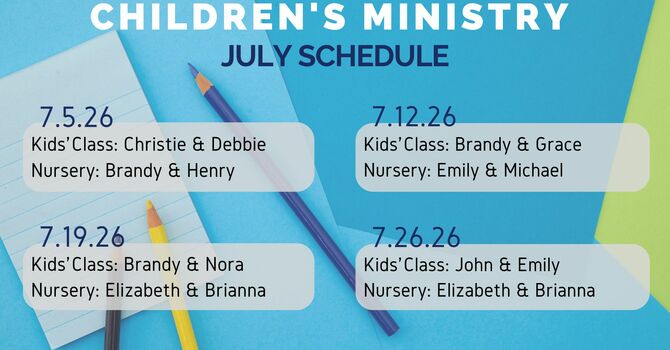 Children's Ministry Volunteer Rotation image