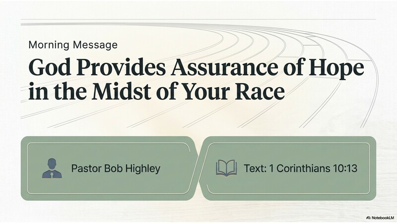 God Provides Assurance of Hope in the Midst of Your Race
