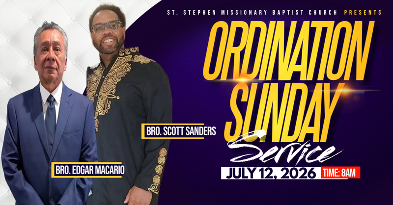 Deacon Ordination Day | 12 July 2026 | 11 AM | Pastor Dockery