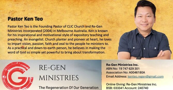 MISSIONS FOCUS #1: RE-GEN MINISTRIES INC.