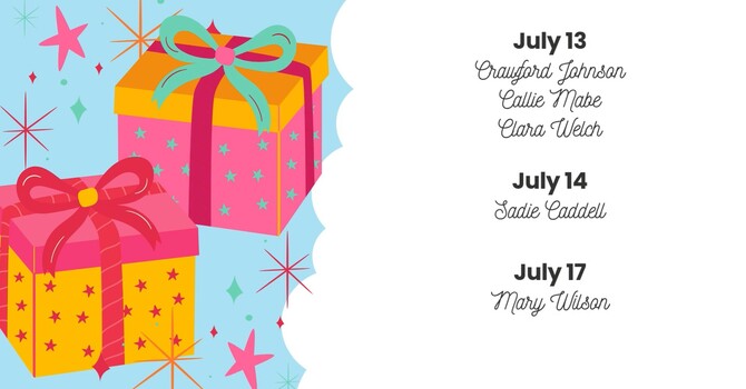 Birthdays, July 12 - 18 image