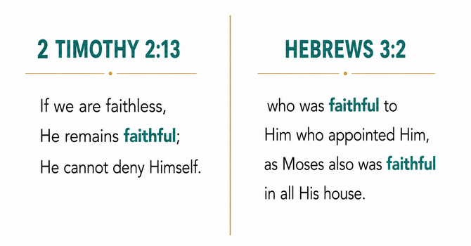 2 Timothy 2:13 & Hebrews 3:2 image