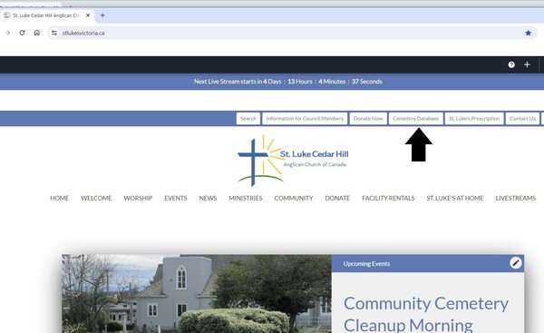 The Cemetery Database Has Been Updated at the Website