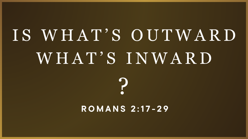 Is What's Outward What's Inward?