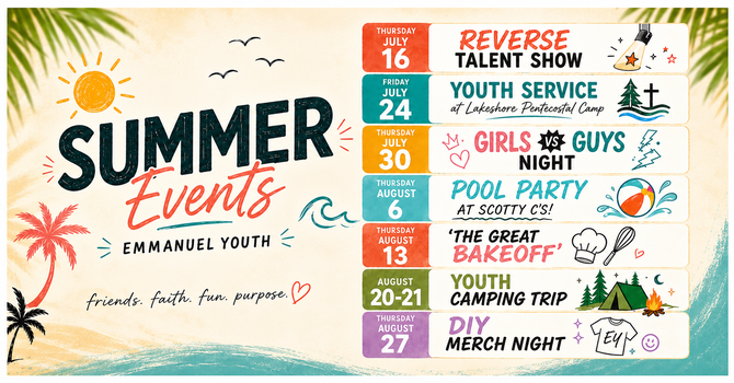 Youth Summer Schedule image