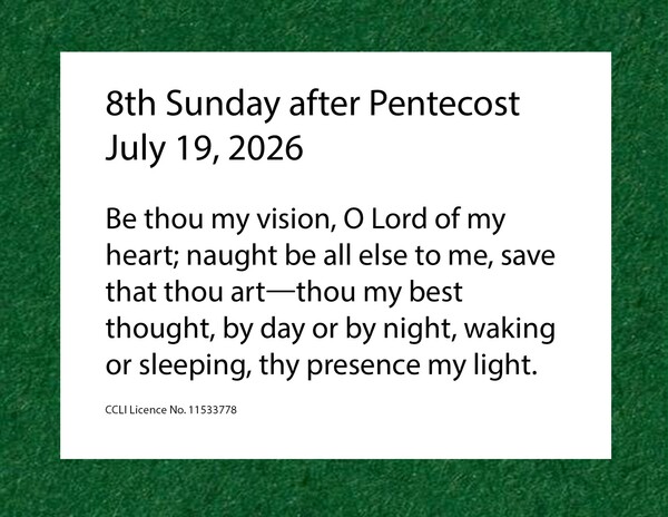 8th Sunday after Pentecost