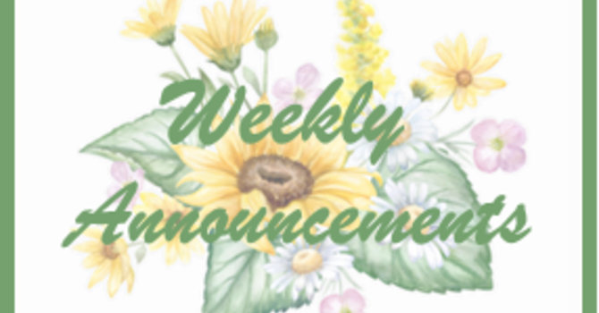 Weekly Announcements