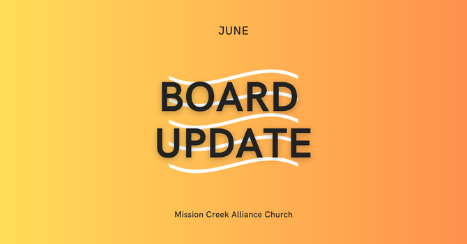 June Update from your Board of Elders image