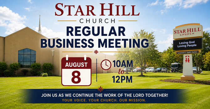 Church Regular Business Meeting image