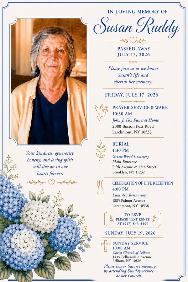 Rest In Peace: Susan Ruddy