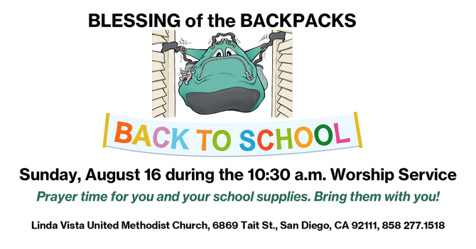 BLESSING of the BACKPACKS image