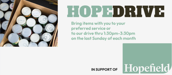 HopeDrive is Next week 