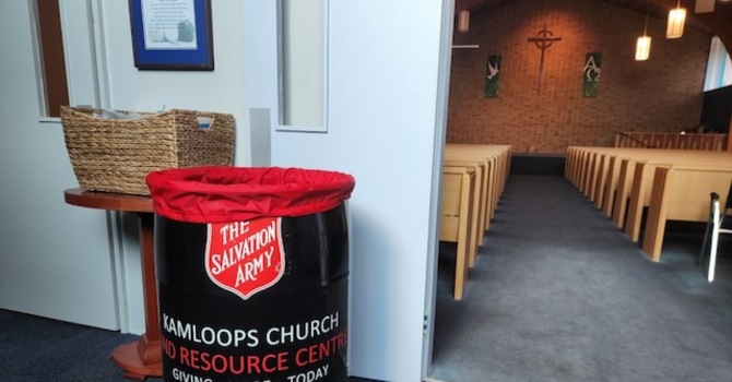 Salvation Army Food Barrel