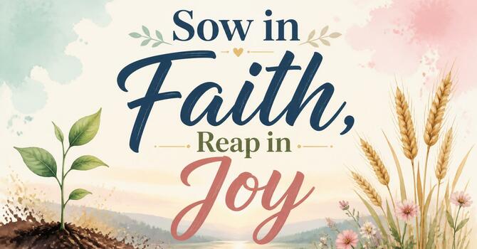Sow in Faith, Reap in Joy image