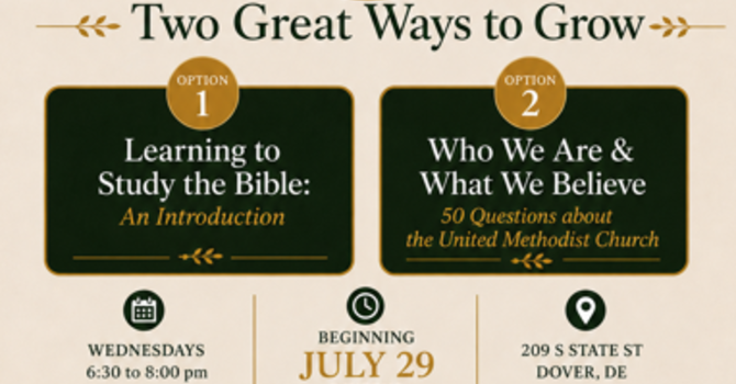 Moving On .. Adult Studies at Wesley UMC