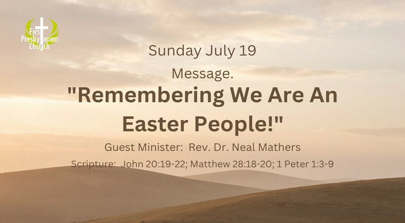 Sunday July 19 Message