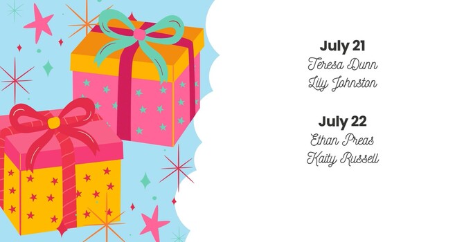 Birthdays July 19 - 25 image