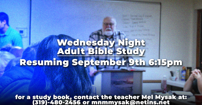 Adult Bible Study Resuming!