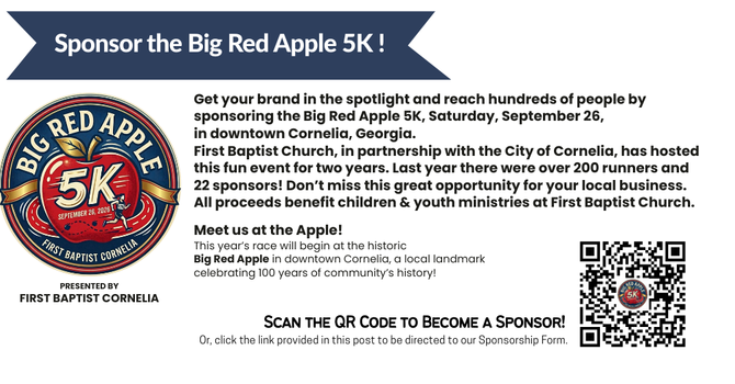 Sponsor the Big Red Apple 5K!