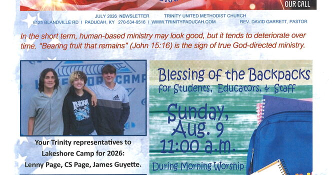 Trinity UMC Newsletter image