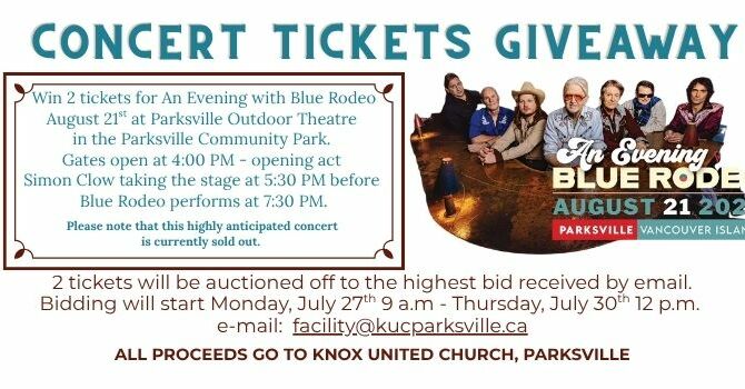 Blue Rodeo Ticket Giveaway