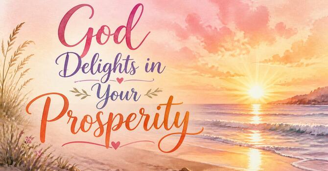God Delights in Your Prosperity image