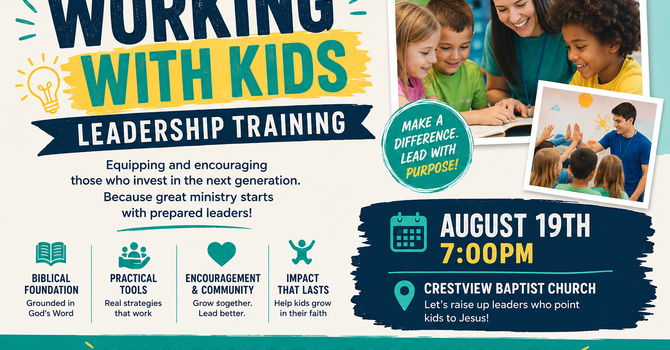 Kids Ministry Leadership Training