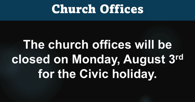 Church Offices Closed