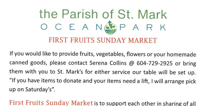 First Fruits Sunday Market image