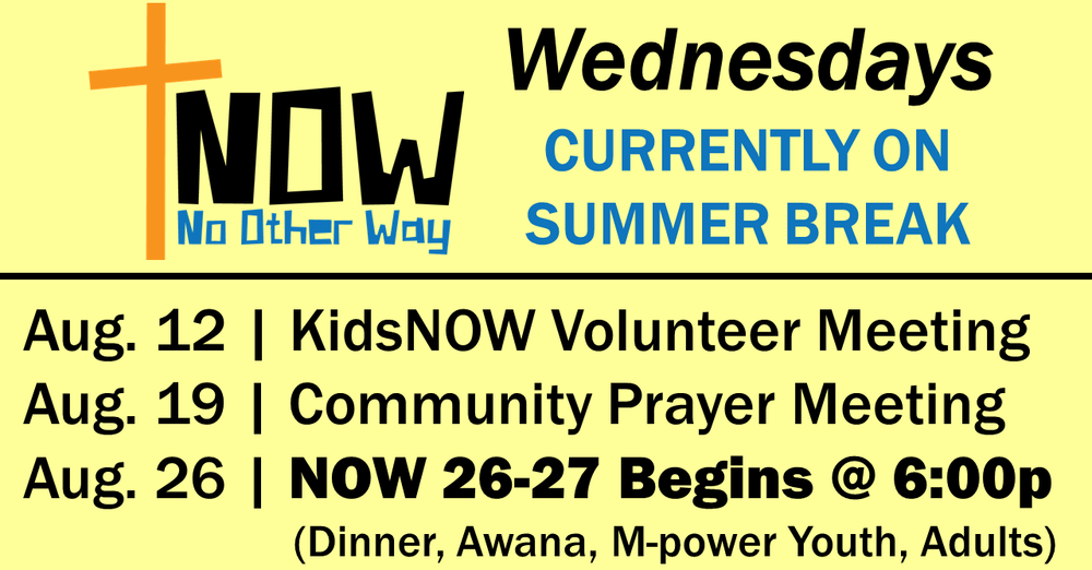 NOW Wednesday Nights - Fall 2026