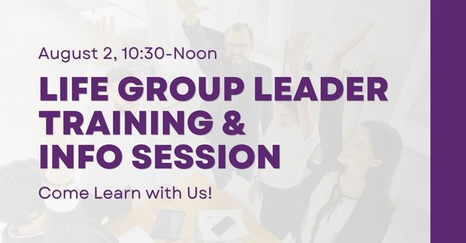 Life Group Leader Training