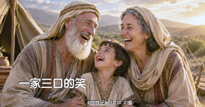 一家三口的笑