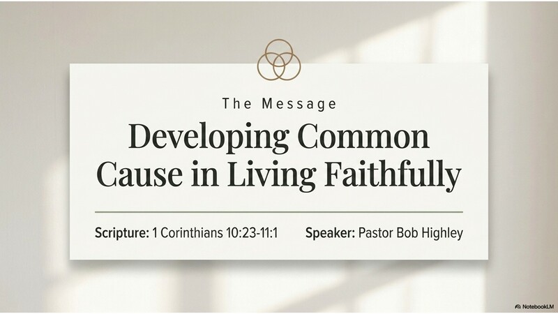 Developing Common Cause in Living Faithfully 