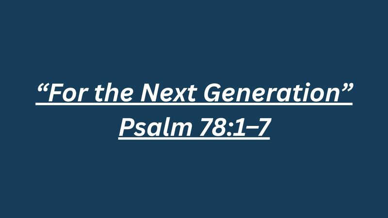 For the Next Generation.