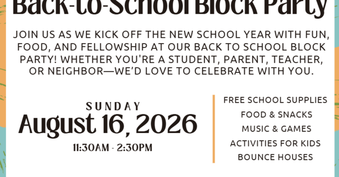 FMHPC's Second Annual Back-to-School Block Party! image