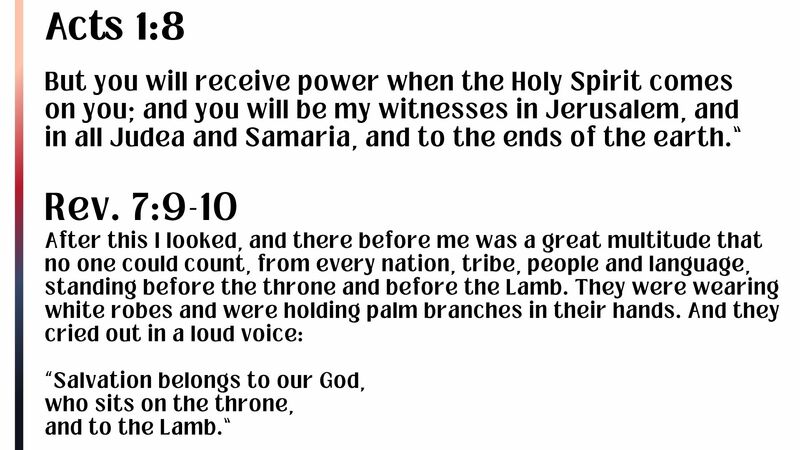 His Mission, Our Witness