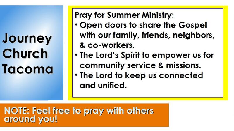 July Sunday Prayer Service
