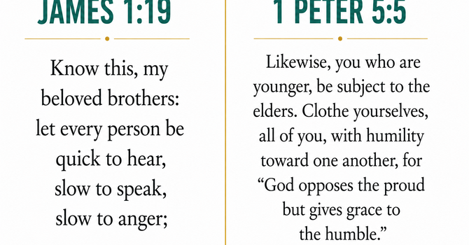 James 1:19 & 1 Peter 5:5 image