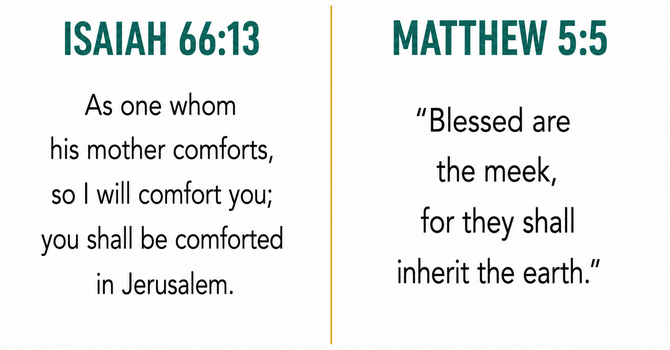 Isaiah 66:13 & Matthew 5:5  image