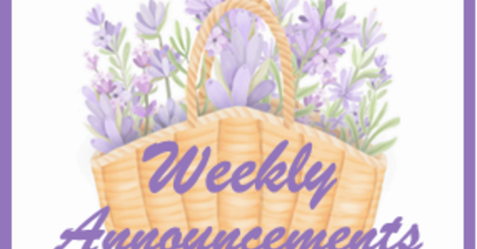 Weekly Announcements
